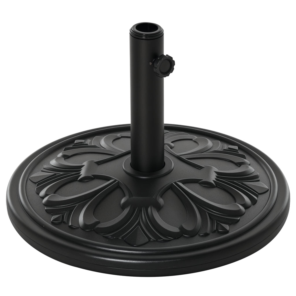 13kg Round Parasol Base Sun Umbrella Weight Stand Holder Patio Outdoor Garden, Black