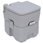 Campingtoilette, 20 L Mobil-WC, Camping-WC mit Spül- und Abwassertank, 35,5 x 41 x 42,5 cm, Kunststoff, Grau
