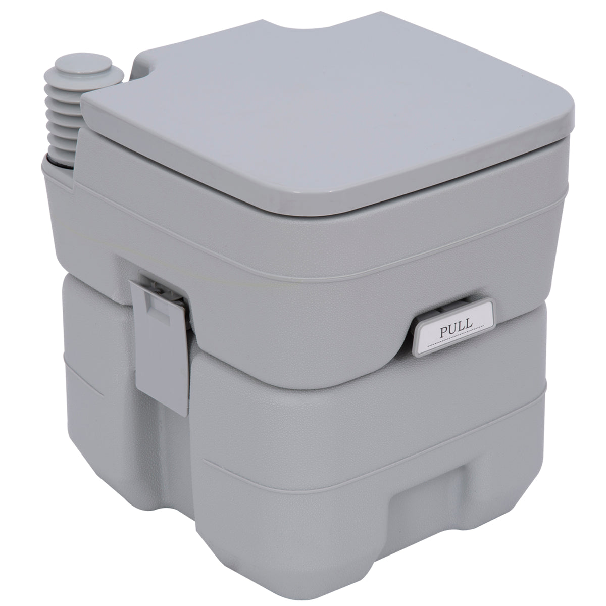 Campingtoilette, 20 L Mobil-WC, Camping-WC mit Spül- und Abwassertank, 35,5 x 41 x 42,5 cm, Kunststoff, Grau