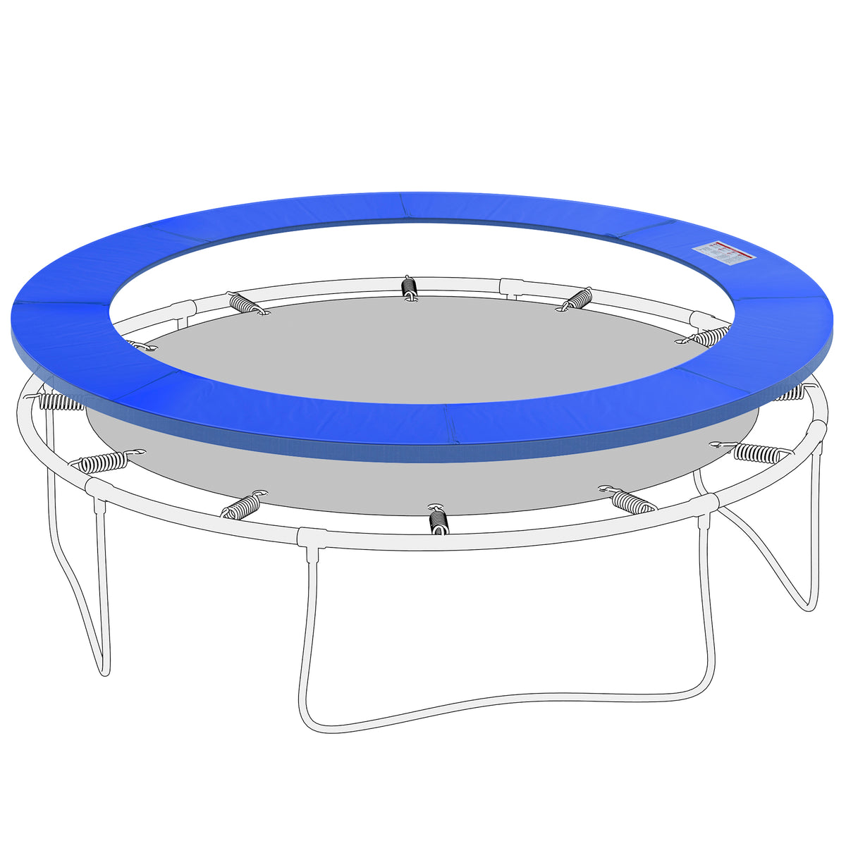 8ft Trampoline Pad, Φ244cm Trampoline Accessories Surround Pad Thick Foam Pads Padding Replacement Spare, Blue