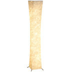 Stehlampe mit Papierschirm, Fußschalter, 3 Helligkeitsstufen, Weiß