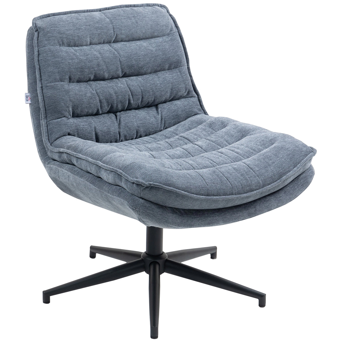 Drehbarer B¨¹rostuhl mit breitem Sitz, Ger?umiger Polsterstuhl f¨¹rs B¨¹ro, Arbeitszimmer, Dunkelgrau