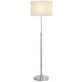 Stehlampe Dimmbar mit Leinenschirm E27 Höhenverstellbar Beige