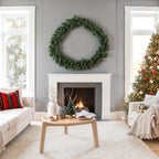 2,7 m künstliche Weihnachtsgirlande Dekoration mit 216 Spitzen Tannengirlande für Treppen Kamin Grün