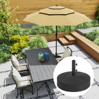 Sonnenschirmst?nder bis 30 kg bef¨¹llbar Schirmst?nder Rund Schirmhalter f¨¹r Sonnenschirm 36/38/48mm Schwarz