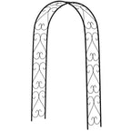 Rogenbogen Gartenbogen Torbogen, Vintage Design, 125 x 37 x 230 cm, Schwarz