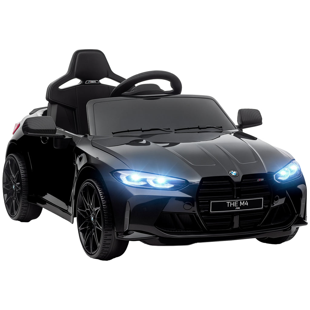 Elektro Kinderauto BMW M4, Sound & Licht, 3-5 km/h, inkl. Fernsteuerung, f¨¹r 3-5 Jahre, Schwarz