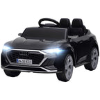 Elektro-Kinderauto, 12V Audi Q8, 3-5 km/h, Fernsteuerung, Scheinwerfer, Musik, Schwarz