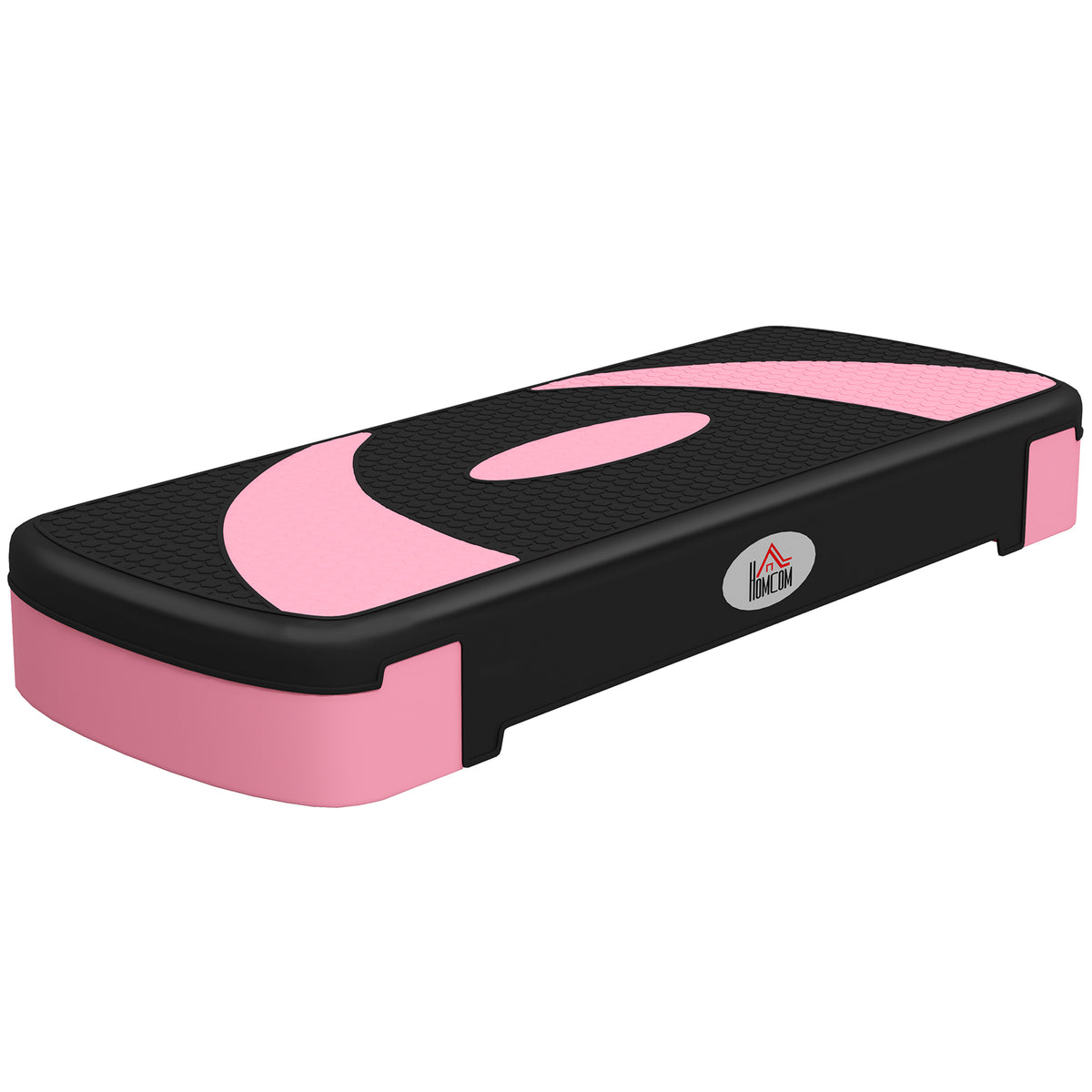 Aerobik-Stepper, h?henverstellbar, 80 x 31 x 10/15/20 cm, bis 150 kg, Schwarz/Rosa/Grau