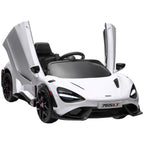 Kinder-Elektroauto mit Fl¨¹gelt¨¹ren, fernsteuerbar, mit sanftem Antrieb und LED-Lichtern, Wei?