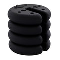 Pavillon Standfuß 4 Stk. Gewicht Partyzelt Pavillongewicht befüllbar bis 5 kg Gewichte für Pavillon Beschwerer für Pavillons Ø25 x 6 cm Schwarz