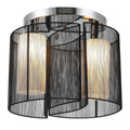 Deckenlampe Deckenleuchte 2-Flammig E27 Badlampe Modern Küchenlampe Lampe für Schlafzimmer, Badezimmer, Küche, Wohnzimmer Weiß Ø47,5 x 33 cm (Ohne Glühbirnen)