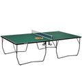 9FT Folding Tennis Table, with 8 Wheels, for Indoor Use, Green