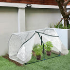 Mini Gewächshaus, wetterbeständig, leicht zu transportieren, 99 cm x 71 cm x 60 cm, Folientunnel, Grün