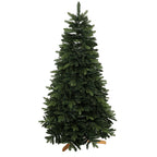 Künstlicher Weihnachtsbaum 180 cm, Edeltanne, voll mit Klappästen, 961 Spitzen, faltbarer Holzständer, Grün