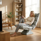 Relaxsessel Lesesessel, drehbar, 62 cm x 70 cm x 95 cm, Hellgrau