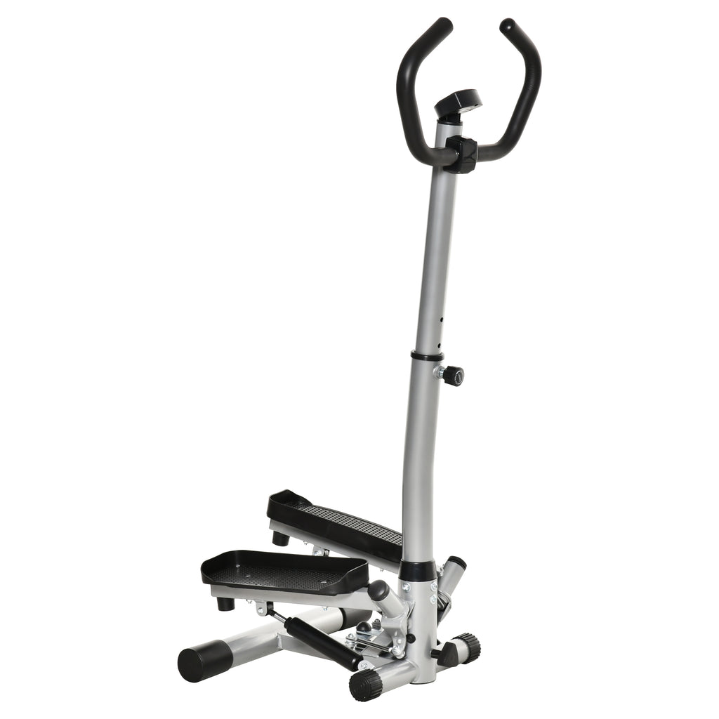 Stepper Heimtrainer für Zuhause mit LCD-Bildschirm einstellbare Geschwindigkeit Metall ABS 55 x 53 x 118-128 cm