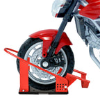 Motorradständer für 80-155 mm Vorderrad, einstellbare Motorradwippe mit 12 verstellbaren vorgebohrten Löchern bis 450 kg