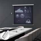 Beamer Leinwand 176,5 x 176,5 cm 85 Zoll 1:1 HD 4K Rollo-Leinwand für Heimkino für Heimkino Büro-Präsentationen