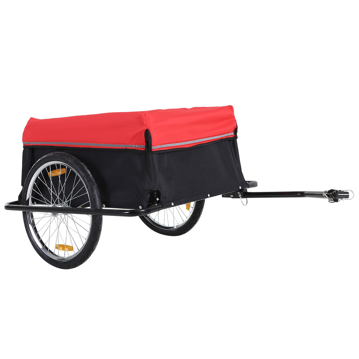 Fahrradanhänger Klappbar Lastenanhänger mit Kupplung,Transportwagen bis 40 kg belastbar, Transportanhänger Anhänger für Fahrrad Handwagen 140 x 88 x 60 cm