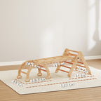 7-in-1 Kletterger¨¹st, Bogenleiter, Dreiecksleiter, Rampe, Kletterwand, Rutsche, f¨¹r Kinder von 1,5-4 Jahren, zusammenklappbar, Holz
