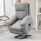 Massagesessel Aufstehhilfe Seniorensessel, 8 Massagepunkte, 2 Seitentaschen, Fernbedienung, 89cm x 99cm x 103cm, Grau