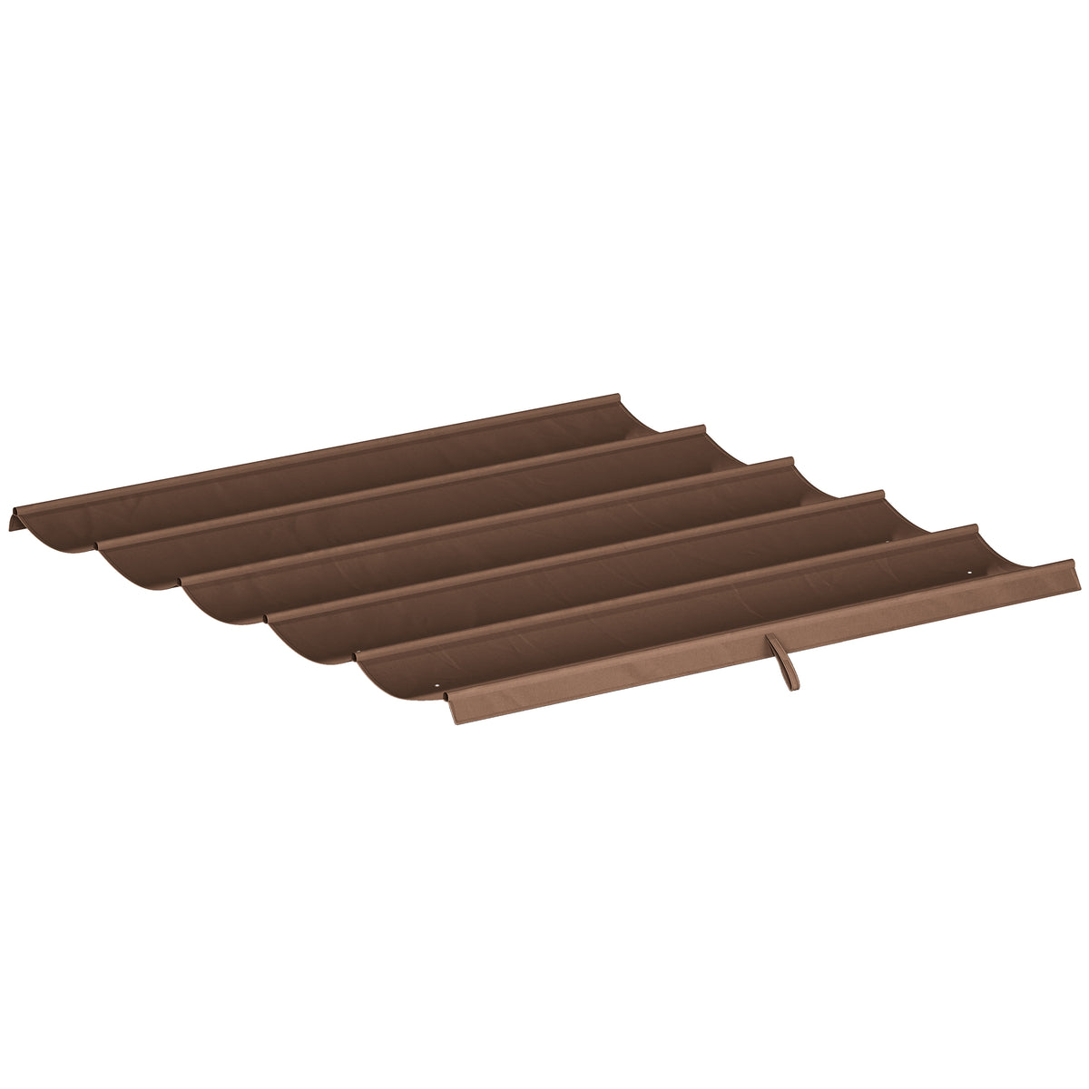 Retractable Pergola Cover, 2.55 x 2.5 m Replacement Canopy Fabric for 3 x 3 m Frame, Roof Top Only, Brown