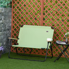 2-Sitzer Campingstuhl, klappbar, mit Getränkehalter, 141 x 67 x 80 cm, Grün