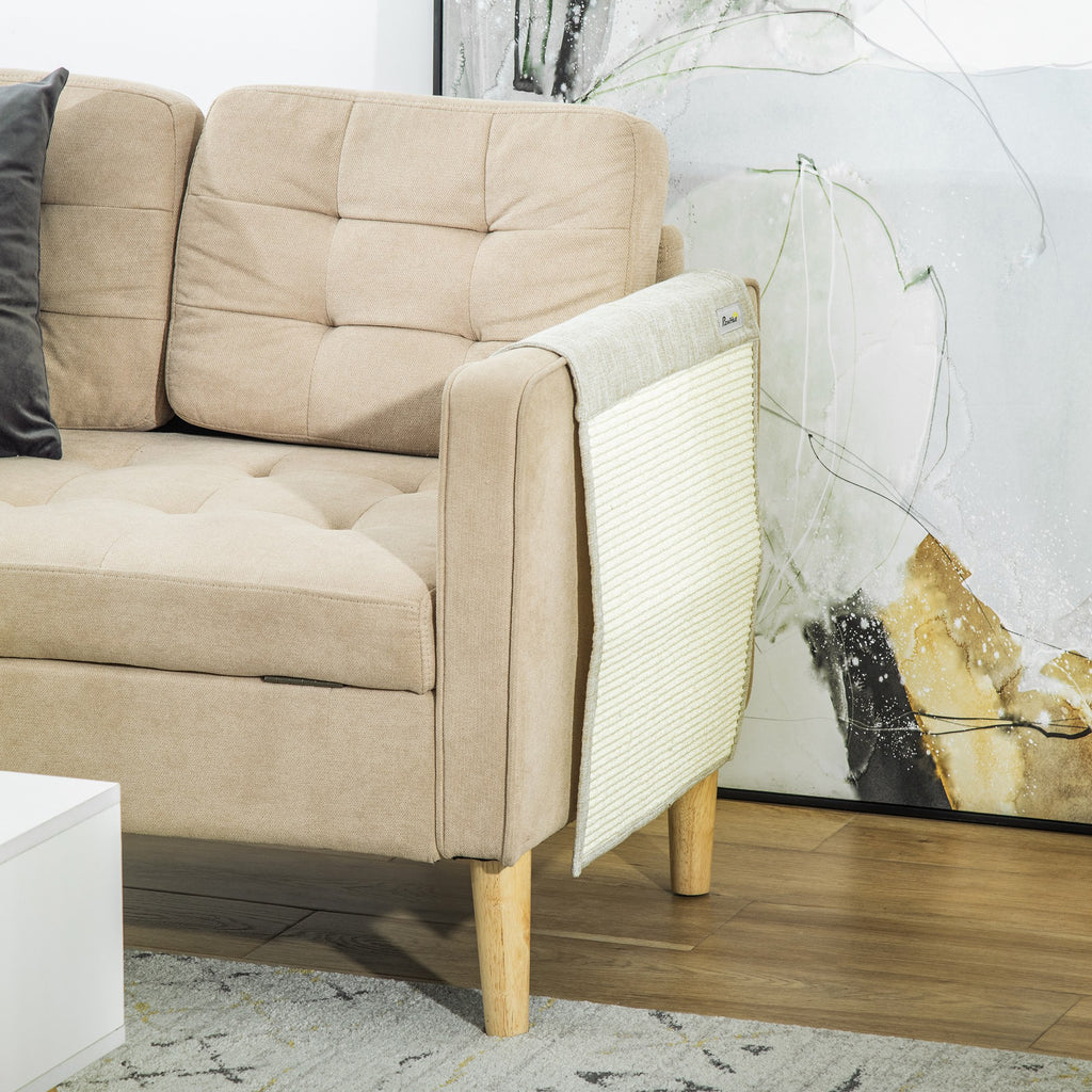  Kratzmatte Katze 2er Set 130 x 45 cm Sisal Kratzbrett Katzenkratzbretter Katzenkratzmatte Kratzschutz für Sofa Möbel Tür Beige+Grau