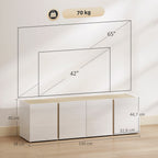 TV-Kommode f¨¹r 65-Zoll-Fernseher, Fernseh-Schrank mit Soft-Close-T¨¹ren, anpassbare Regale, Kabell?cher, f¨¹r Wohnzimmer, Wei?
