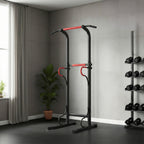 Steel Multi-Use Exercise Power Tower Pull Up Station Adjustable Height W/ Grips