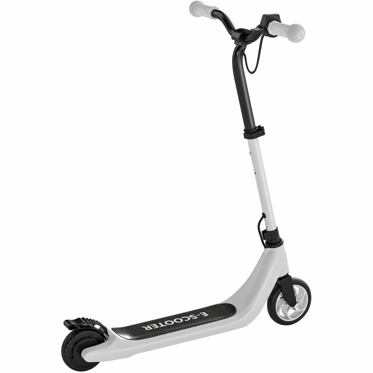 E-Scooter, Elektro-Tretroller, 6 km Reichweite, ab 6 Jahren, Stahlrahmen, schwarz+weiß, 76 x 53 x 95cm