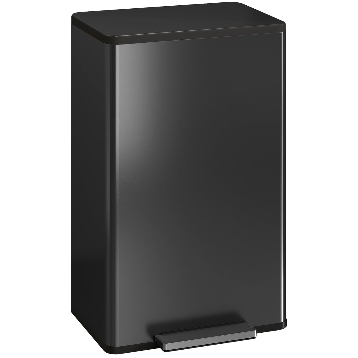 45L Kitchen Bin, Pedal Bin with Soft-Close and Stay-Open Lid, Removable Inner Bucket, Odor Control for Kitchen, Office