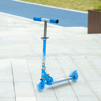 Kids Scooter, with Lights, Music, Adjustable Height, Foldable Frame, for Ages 3-7 Years - Blue