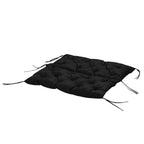 3 Sitzer Bankauflage 100x98x8 cm Bankkissen mit B?ndern, Bankpolster f¨¹r Gartenm?bel Hollywoodschaukel, Schwarz