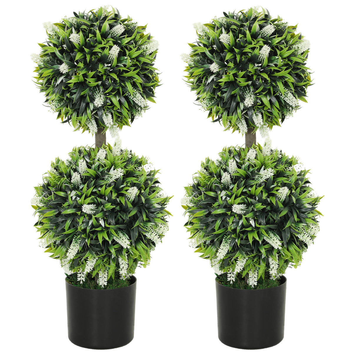 2er-Set K¨¹nstliche Pflanzen, UV-best?ndige Kunstpflanze im Blumentopf, 70 cm Zimmerpflanze f¨¹r Wohnzimmer, Garten