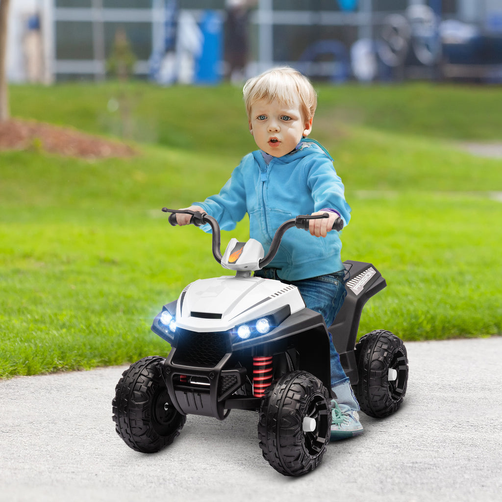 Elektro-Kinderquad, Licht & Musik, Federung, 5 km/h, 50 Min. Fahrzeit, f¨¹r 3-5 Jahre, Wei?