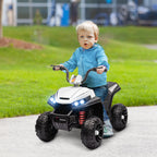 Elektro-Kinderquad, Licht & Musik, Federung, 5 km/h, 50 Min. Fahrzeit, f¨¹r 3-5 Jahre, Wei?