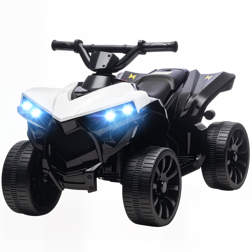 Kinder Quad Elektro 6V Kinderquad mit Vorwärts-, Rückwärtsfunktion, Musik, LED-Scheinwerfer Weiß