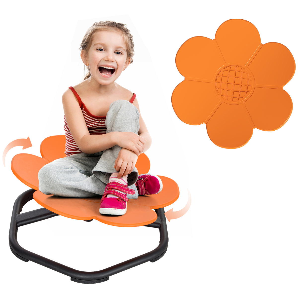 Sensory Spinning Chair for Kids, for Coordination, Balance, Orange