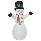 Schneemann Weihnachtsdekoration Weihnachtsdeko, inkl. Gebläse, bunte LED´s, selbstaufblasend 1, m, Mehrfarbig