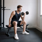 20KG Single Rubber Hex Dumbbell Portable Hand Weights Dumbbell Home Gym