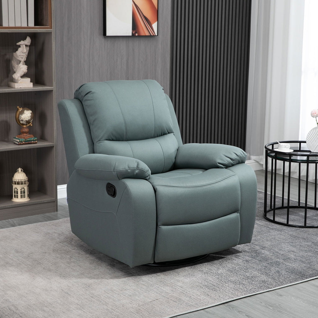 Relaxsessel mit Neigungsverstellung bis 135¡ã 360 Grad drehbar 93 cm x 100 cm x 98 cm Stahlgestell Gr¨¹n