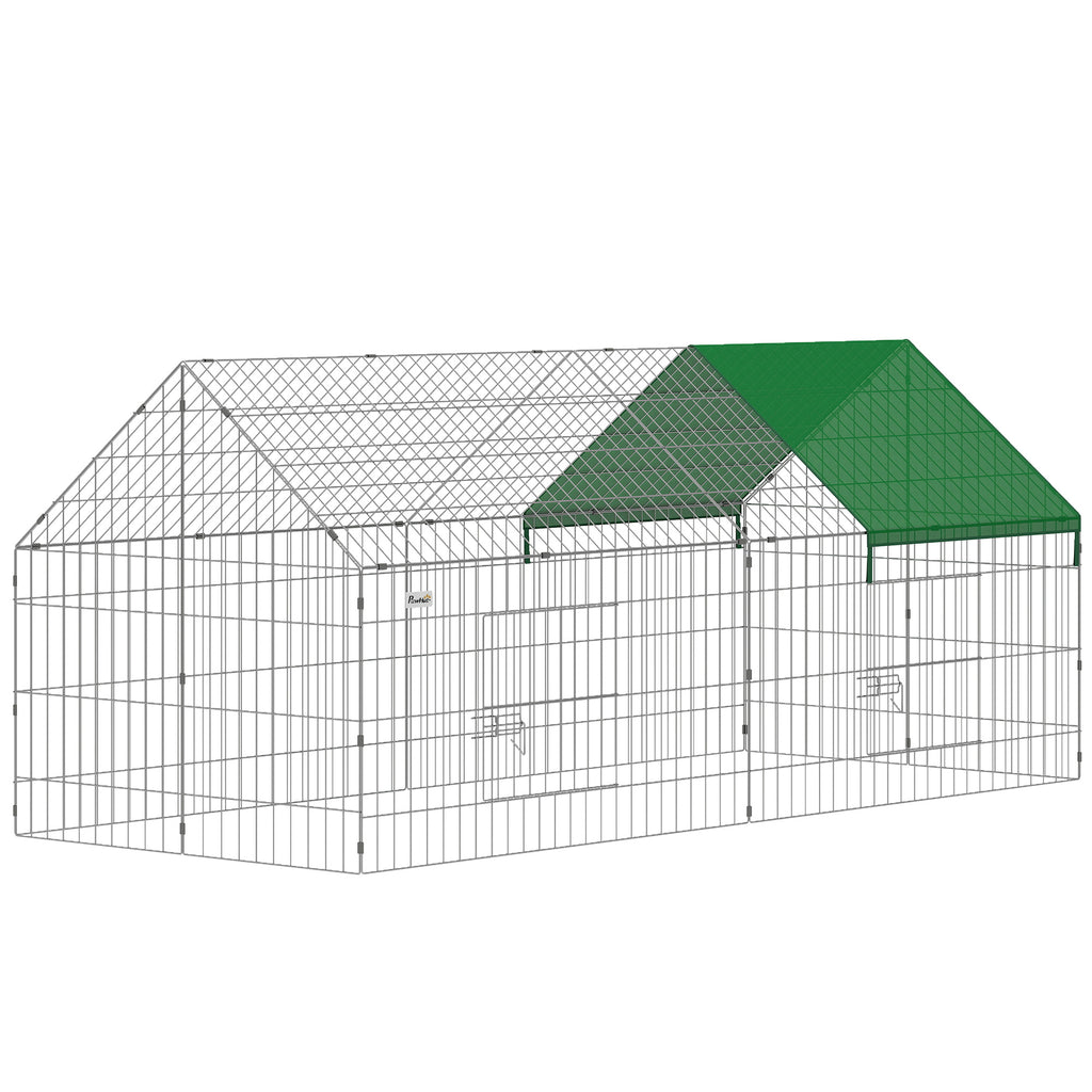 Kleintierstall Entenstall mit Spitzdach 180 x 75 x 75 cm Grün