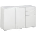 Sideboard Kommode Anrichte, 2 Schubladen, Push-Click, 117 cm x 36 cm x 74 cm, Wei?
