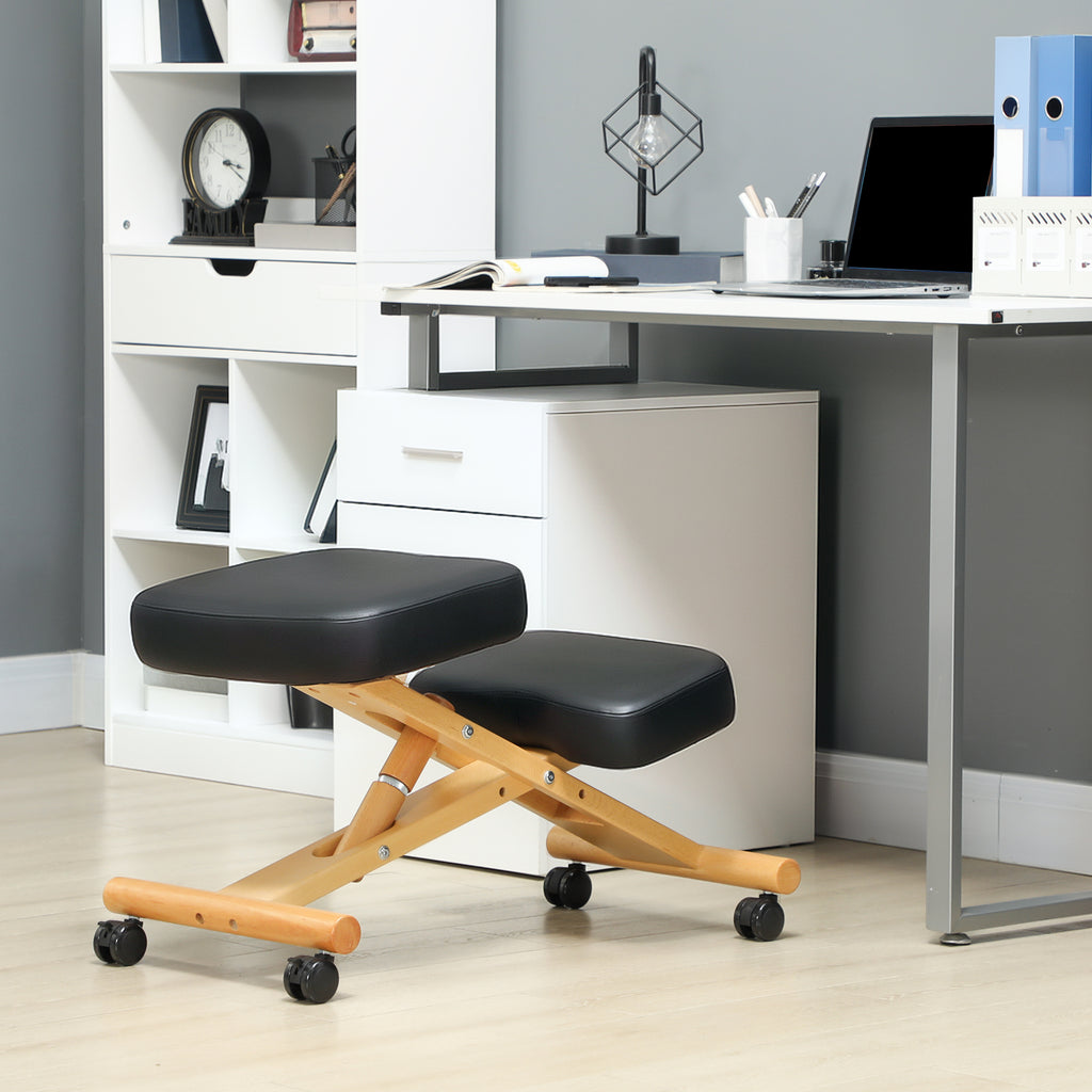Kniestuhl Ergonomischer Kniehocker mit Rollen Sitzhocker zur Verbesserung der Nackenschmerzen für Zuhause und Büro
