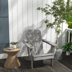 Gartenstuhl, ergonomisches Design, wetterfest, HDPE, grau, 75 x 87 x 90 cm