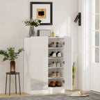 5-stufiger Schuhschrank f¨¹r 20 Paar Schuhe, verstellbare Regale, f¨¹r Eingangsbereich, Flur, Holz, Wei?