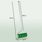 Rasenl¨¹fter Aerifizierer f¨¹r Rasen 45cm Breite Manuell Rasenbel¨¹fter mit 30 Eisenspikes Stahl Dunkelgr¨¹n