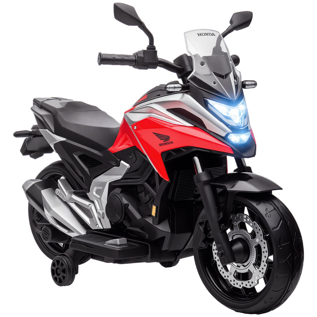 Elektro-Kindermotorrad, Honda, 3 km/h, Musik & Licht, 3-6 Jahre, bis 30 kg, Rot